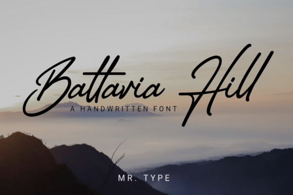Battavia Hill Script Font for Elegant Digital Branding