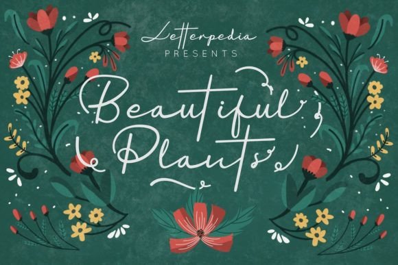 Beautiful Plants Script Handwritten Font for Crafters