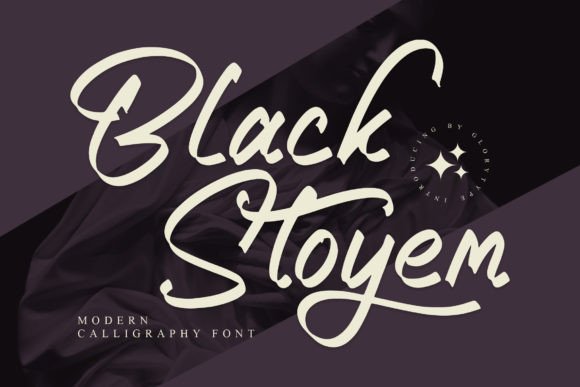 Black Stoyem Script Font for Elegant Branding