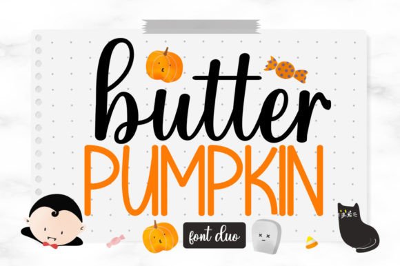 Butter Pumpkin Duo: A Playful Script Handwritten Font for Autumn Campaigns