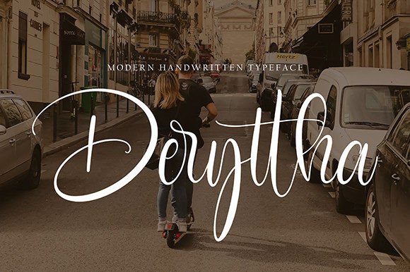 Deryttha: A Script Font for Elegant Branding and Creative Expression
