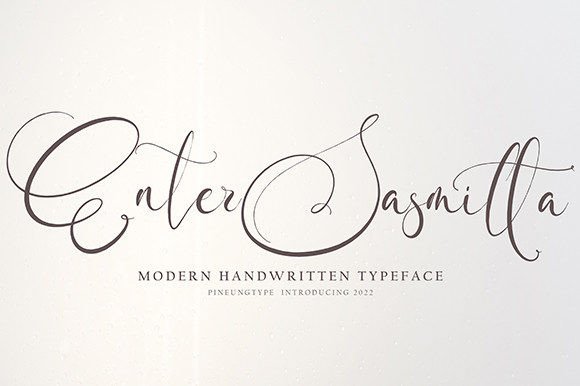 Enter Sasmitta Script Font for Elegant Handmade Brands