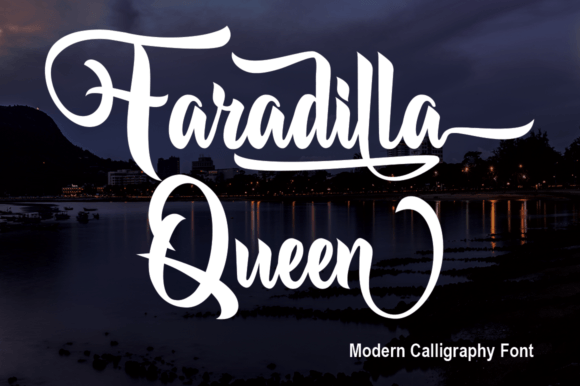 Faradilla Queen: A Romantic Script Handwritten Font for Scroll-Stopping Brand Content