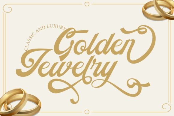 Golden Jewelry Font for Elegant Branding Projects
