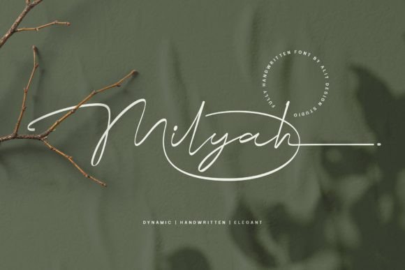 Milyah: A Stylish and Elegant Signature Script Font for Brand Design