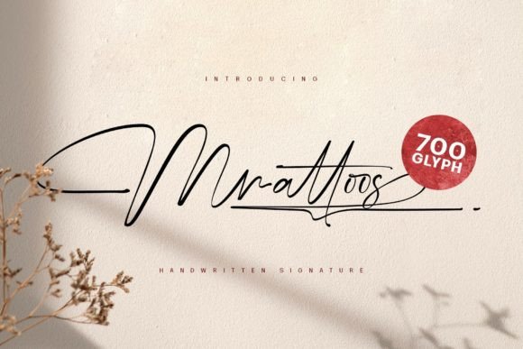 Mrattoos: A Light Handwritten Script Font for Luxury Branding