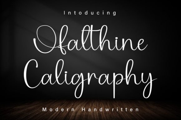 Ofalthine Caligraphy: A Delicate Script Font for Editorial Elegance