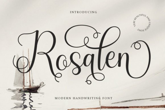 Rosalen Script Font for Elegant Brand Identity Design