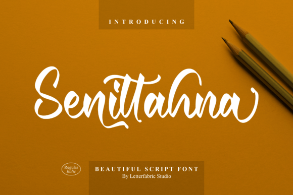 Senittahna Script Font for Handmade Branding & Printables