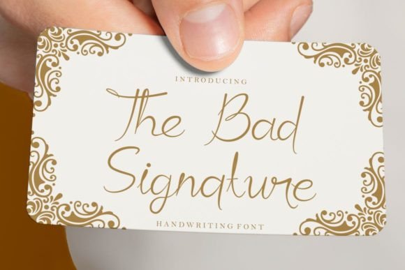 The Bad Signature Script Font for Handmade Creators